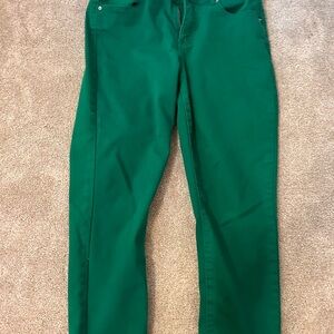 Nicole Miller Vibrant Green Straight Leg Pants